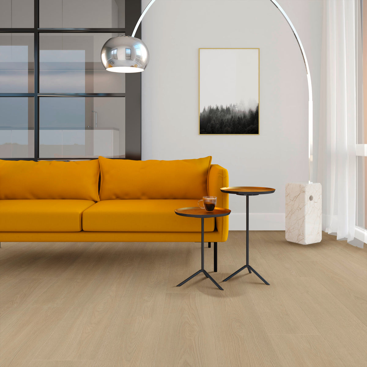 Vivafloors Eiken 8530 PVC-vloer – EcoVloeren – moderne woonkamer