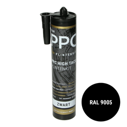 PPC High Tack Plintenkit Zwart RAL 9005 290ml