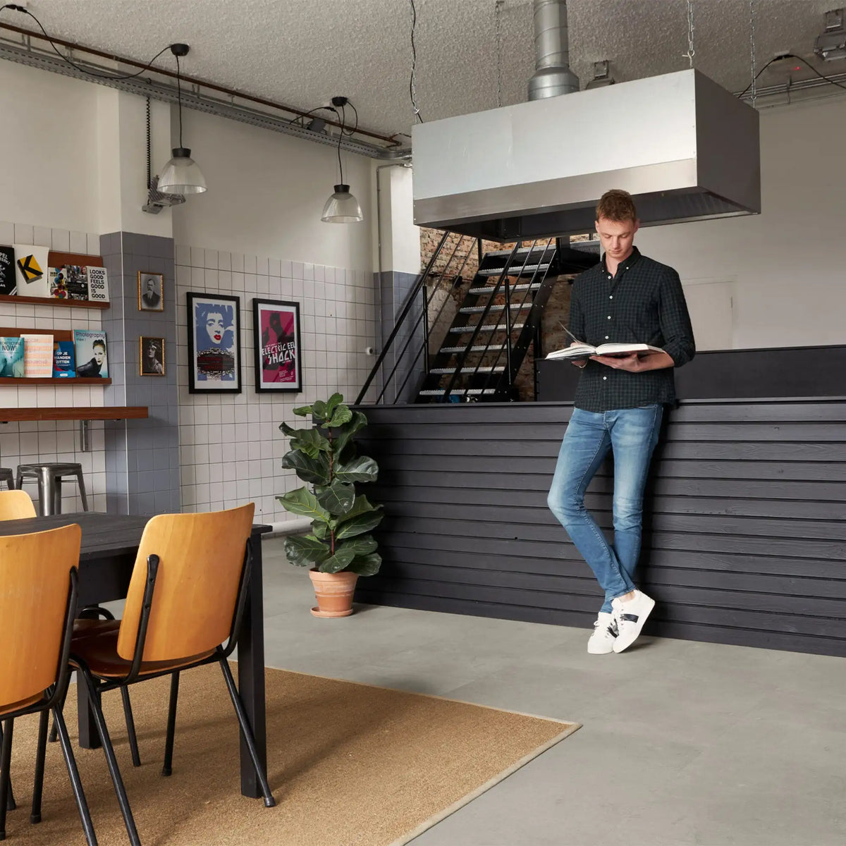 Vivafloors Tegel 1820 PVC-vloer – EcoVloeren – industrieel interieur
